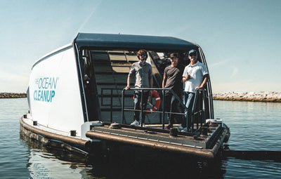 Kelly Slater, Boyan Slat, and Wes Carter Celebrate the Ocean Cleanup's Interceptor 007, and its Pivotal Role in the Great Trash Transition